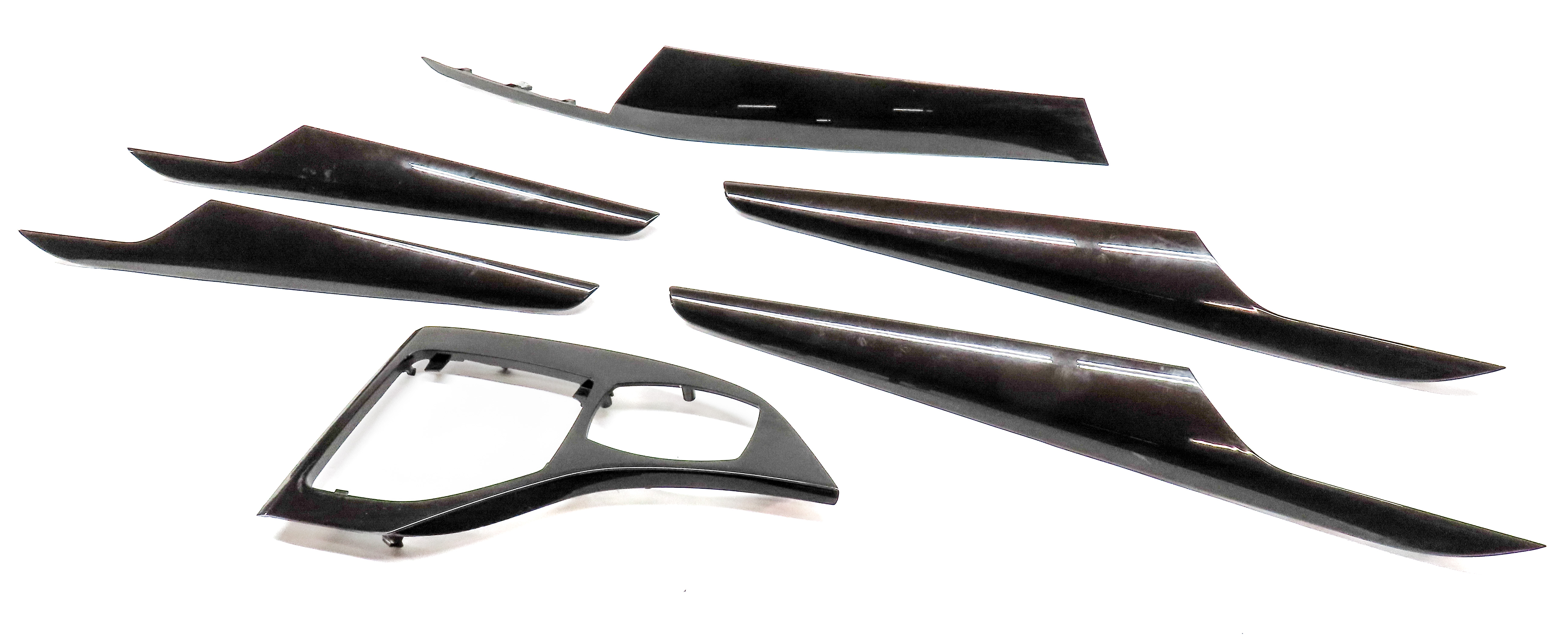 2014 BMW X1 (E84) FRONT REAR LEFT RIGHT DOOR DASH CONSOLE TRIM SET (Dark Copper) — exact item pictured